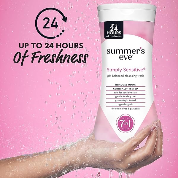 SUMMER’S EVE SIMPLY SENSITIVE DAILY GENTLE ALL OVER FEMININE BODY WASH, 15 FL OZ BOTTLE & 3 FL OZ TRAVEL SIZE BUNDLE