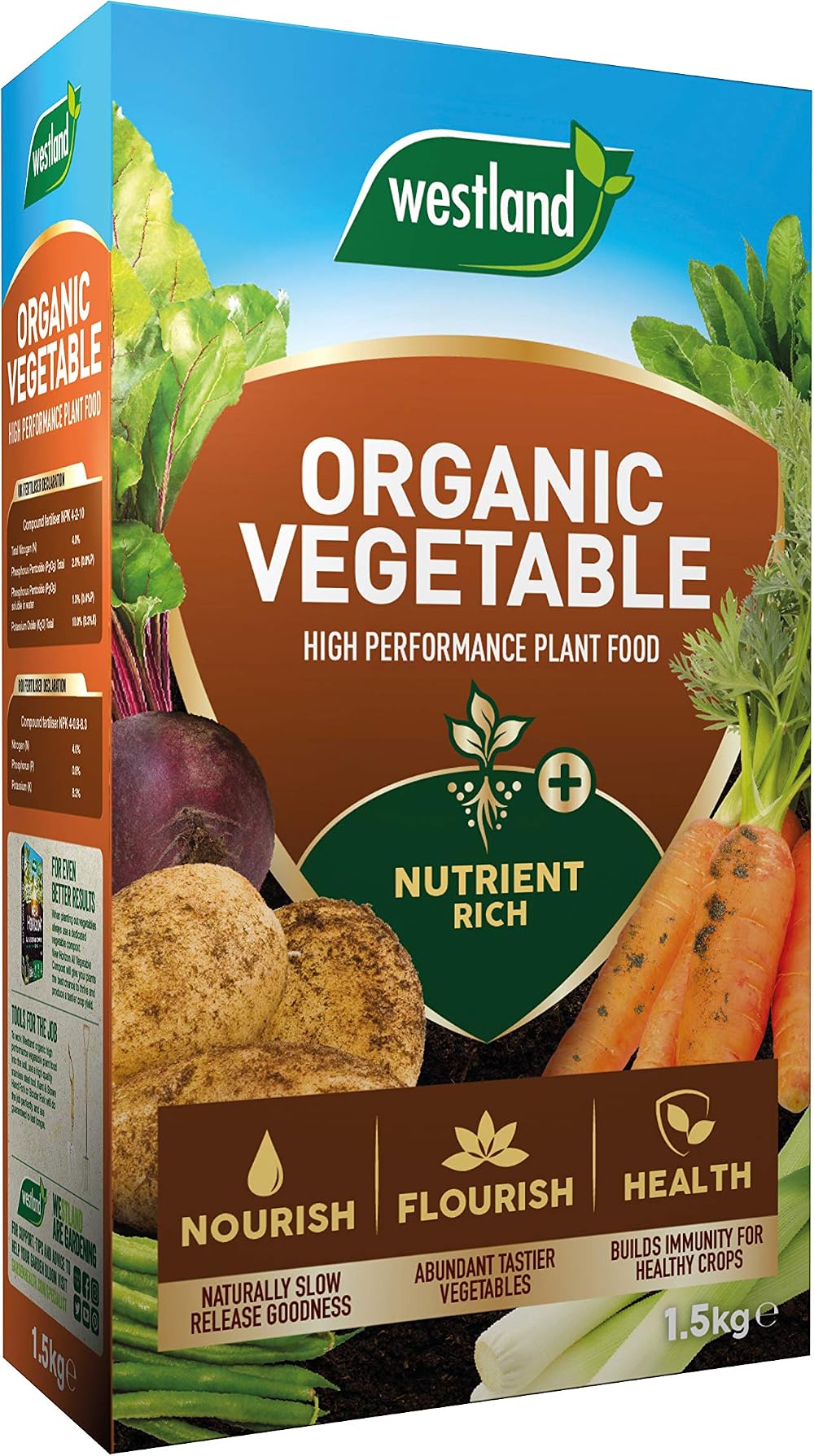 Westland Organic Potato Vegetable Feed 1.5kg Brown GF6250 Fertiliser