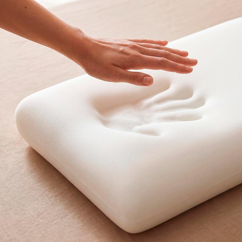 Oreiller viscoélastique en aloès Vera, Noyau Compact viscoélastique pour Le col et Le Cou, fermeté Moyenne-élevée, Double Fermeture éclair (135 cm).