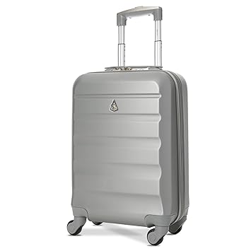 Aerolite Leichtgewicht ABS Hartschale 4 Rollen Handgepäck Trolley Koffer Bordgepäck Kabinentrolley Reisekoffer Gepäck, Genehm