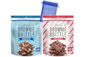 Sheila G's Brownie Brittle Limited Edition Holiday Variety Pack - 1 Each - Hot Chocolate Marshmallow and Peppermint - Party Snack, Ice Cream Topping, Hot Cocoa Treat - With Cornershop Confections Bag