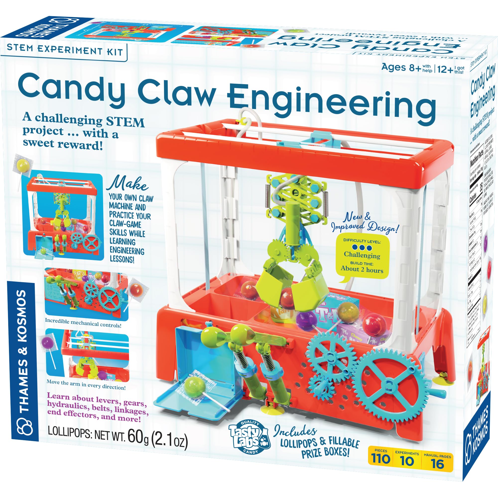 Photo 1 of Thames & Kosmos Candy Claw Engineering STEM Experiment Maker Lab | Build Your Own Claw Machine | Learn Hydraulics & Engineering | Includes Lollipops | Toy of The Year Finalist | Difficulty: Advanced