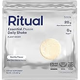 Ritual Pea Protein Powder with BCAA: 20g Organic Vegan Plant-Based Protein from Regenerative Farms in North America, Complete Amino Acid Profile, Gluten Free, Sugar Free‡, Dairy Free, Vanilla, 1 Lbs