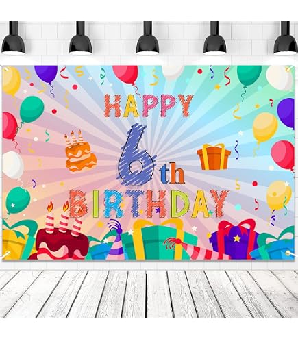 Wonmelody “Bruh It’s My 6th Birthday” Backdrop – Blue & Black, 4.92x3.28 Ft