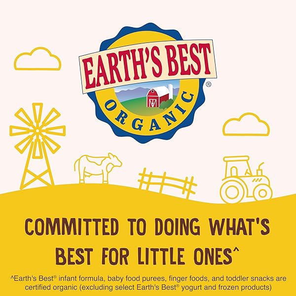 EARTH’S BEST ORGANIC MELTY HOOPS, BITE-SIZED SNACKS FOR BABIES 8 MONTHS AND UP, STRAWBERRY AND MANGO, 0.70 OUNCE BAGS (PACK OF 4)