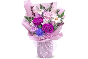 QOEAZY Flowers for Delivery, Preserved Flowers Bouquet with Gift Box, Rose Gifts for Women Mom Grandma