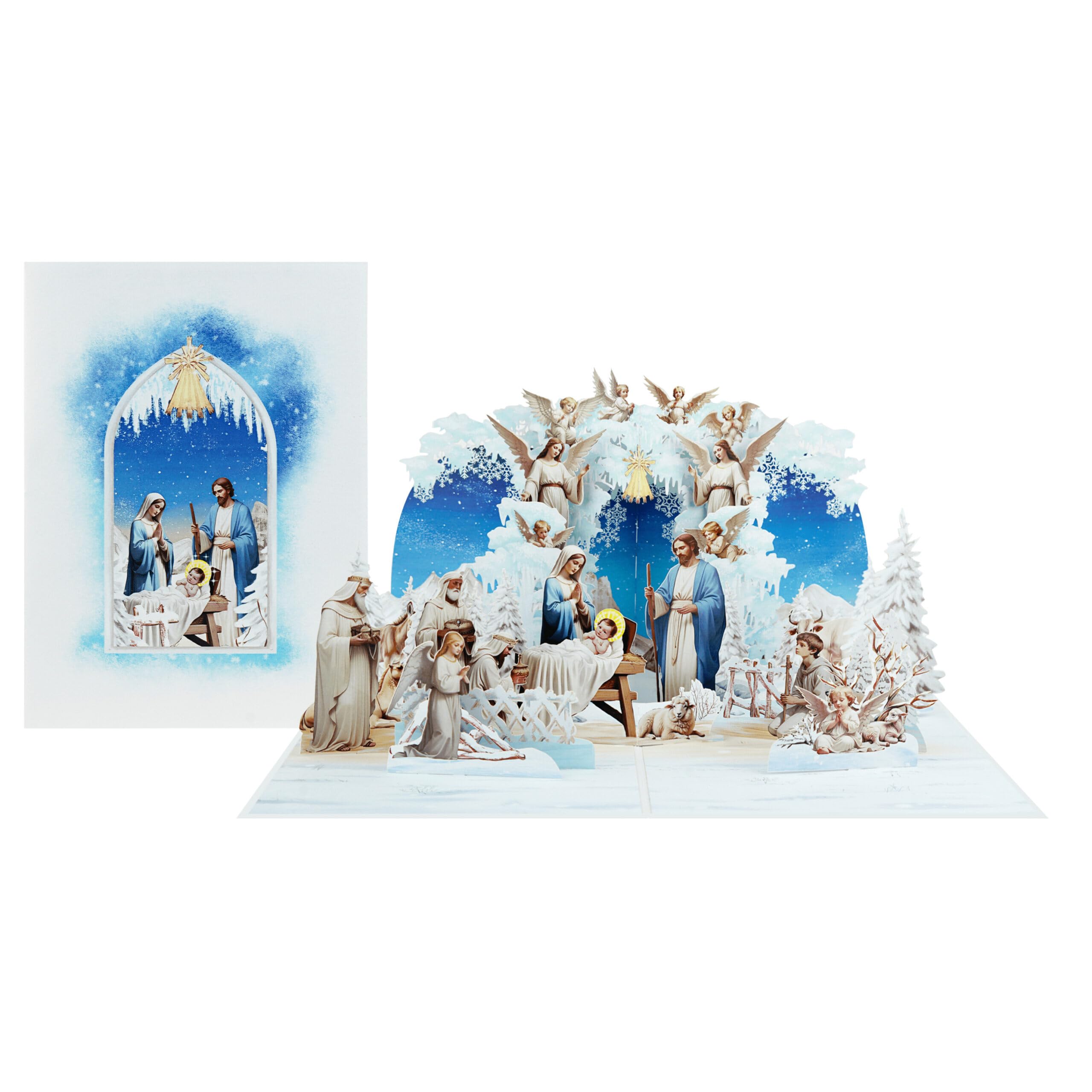 3D Pop Up Nativity Scene Handmade Christmas 3d Card Xmas