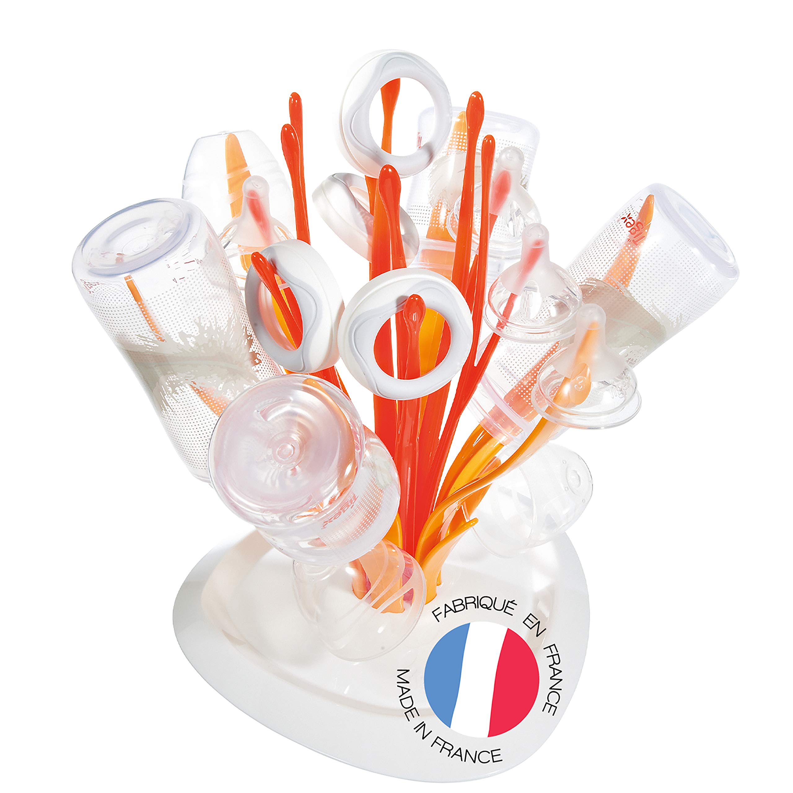 Tigex - Bottle Drainer, Holds 6 Bottles, Compatible with All Bottles, Dishwasher Safe