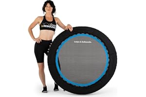 LEAPS & REBOUNDS Leaps and Rebounds Fitness Trampoline, 48 or 40-inch Adults and Kids Rebounder for Indoor and Outdoor, Up to 270 lbs, Low Impact Cardio and Easy Home Workout