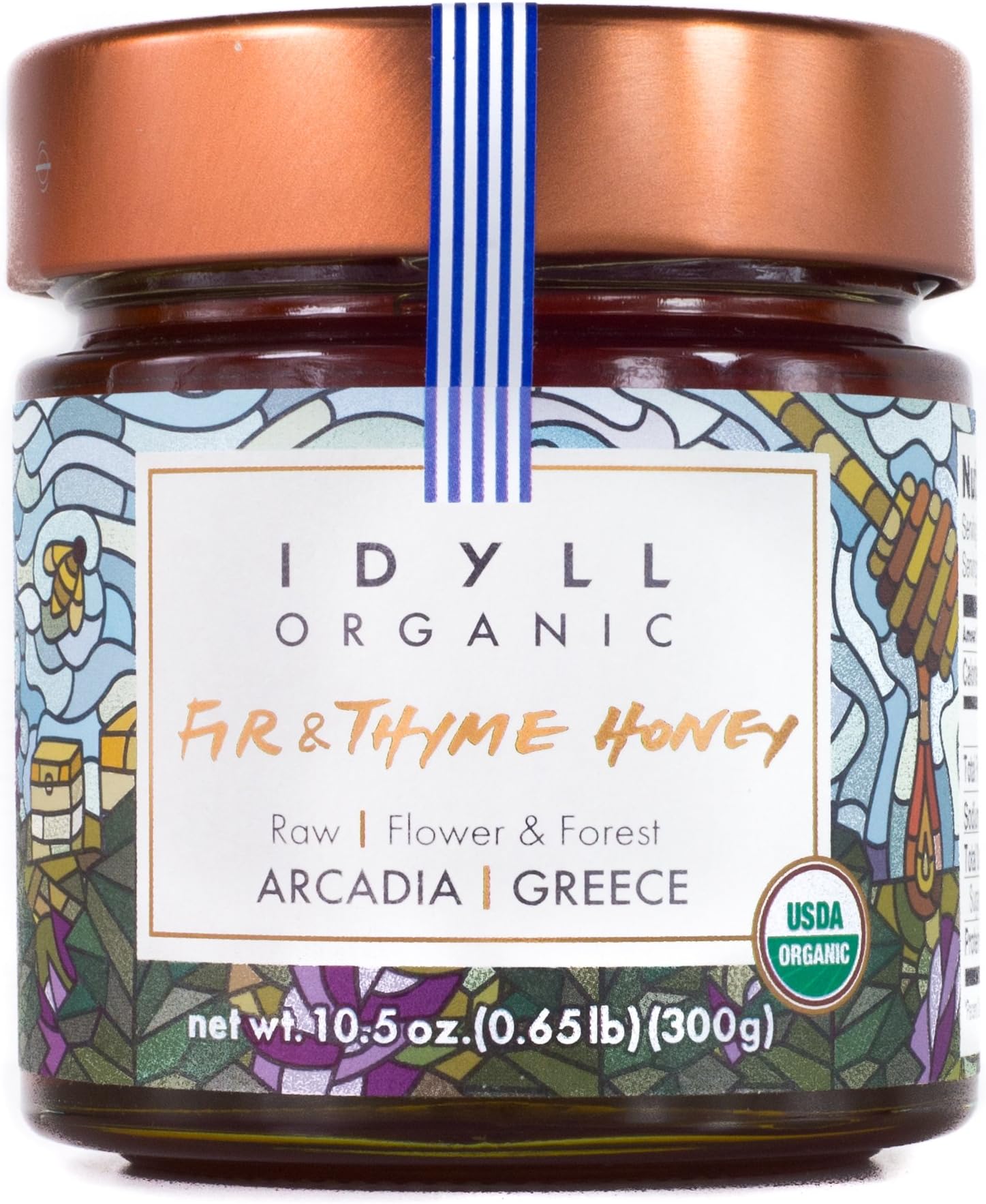 Idyll Organic Fir & Thyme Honey from Greece, 10.5oz