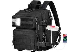 Boomistry 15L Mini Tactical Backpack Small Tactical Backpack for Men and Women, Military Backpack for Gym, Hiking, Daily (Black-15L)