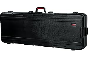Gator Cases Molded Flight Case for 76-Note Keyboards with TSA Approved Locking Latches and Recessed Wheels, (GTSA-KEY76)