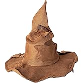 Halloween Adult Scarecrow Costume Hat Tattered Witch Hat Brown Wizard Hat for Halloween Party Accessories