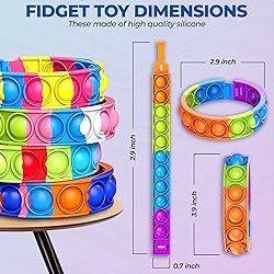 16 PCS Bracelets Glow in The Dark Pop it Fidget