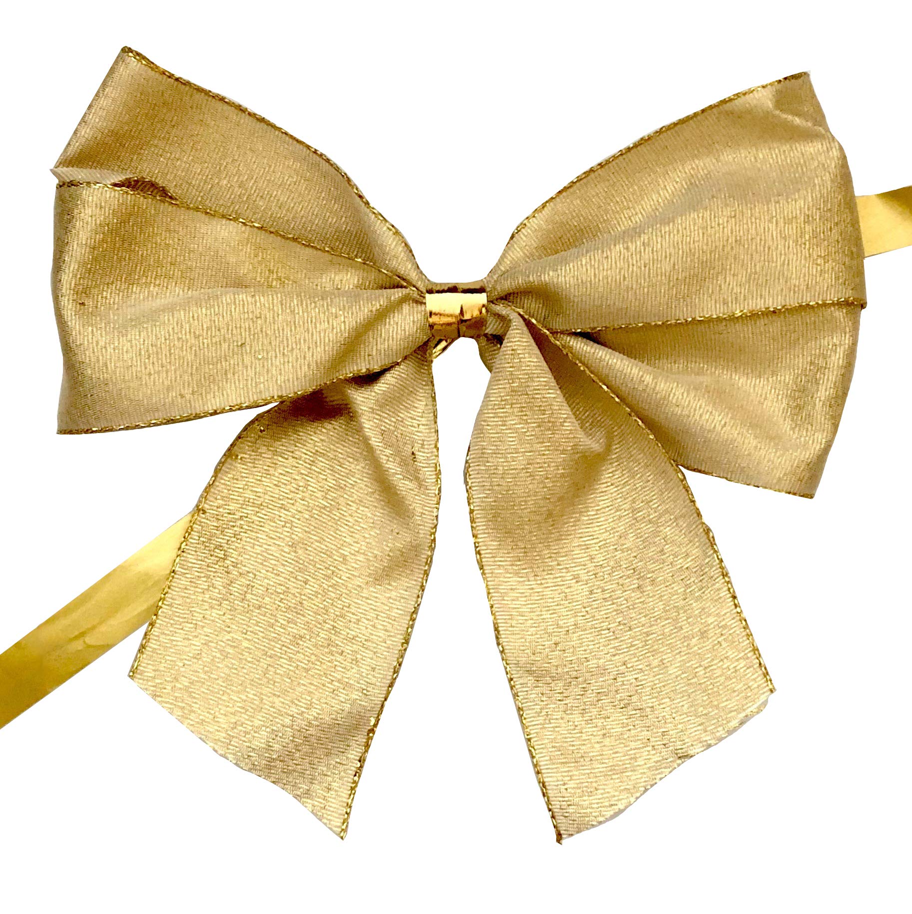 Sirene SRL Gold Bow, Christmas Decorative Ribbon, Pack of 50 (Golded, 12)