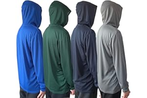 NY GOLDEN FASHION Men UPF 50+ Sun Protection Breathable T Shirt Long Sleeve Workout T-Shirts with Hood