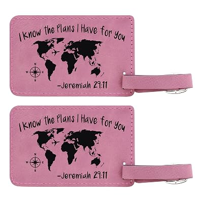 Laser Engraved Leather Luggage Tags 