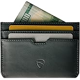 Vaultskin MOORGATE Slim Card Holder - Minimalist Leather Wallet, RFID Blocking Sleeve, Fits Front Pocket, for Men and Women