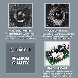 Micca MB42X G2 Passive Bookshelf Speakers for Home