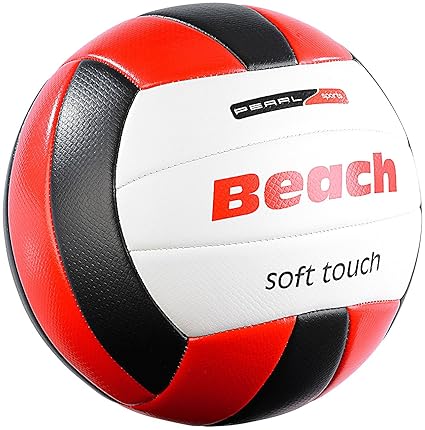 PEARL Sports Volleyball: Beachvolleyball, griffige Soft-Touch-Oberfläche, Kunstleder, 20,5 cm Ø (Beach Volleybälle)