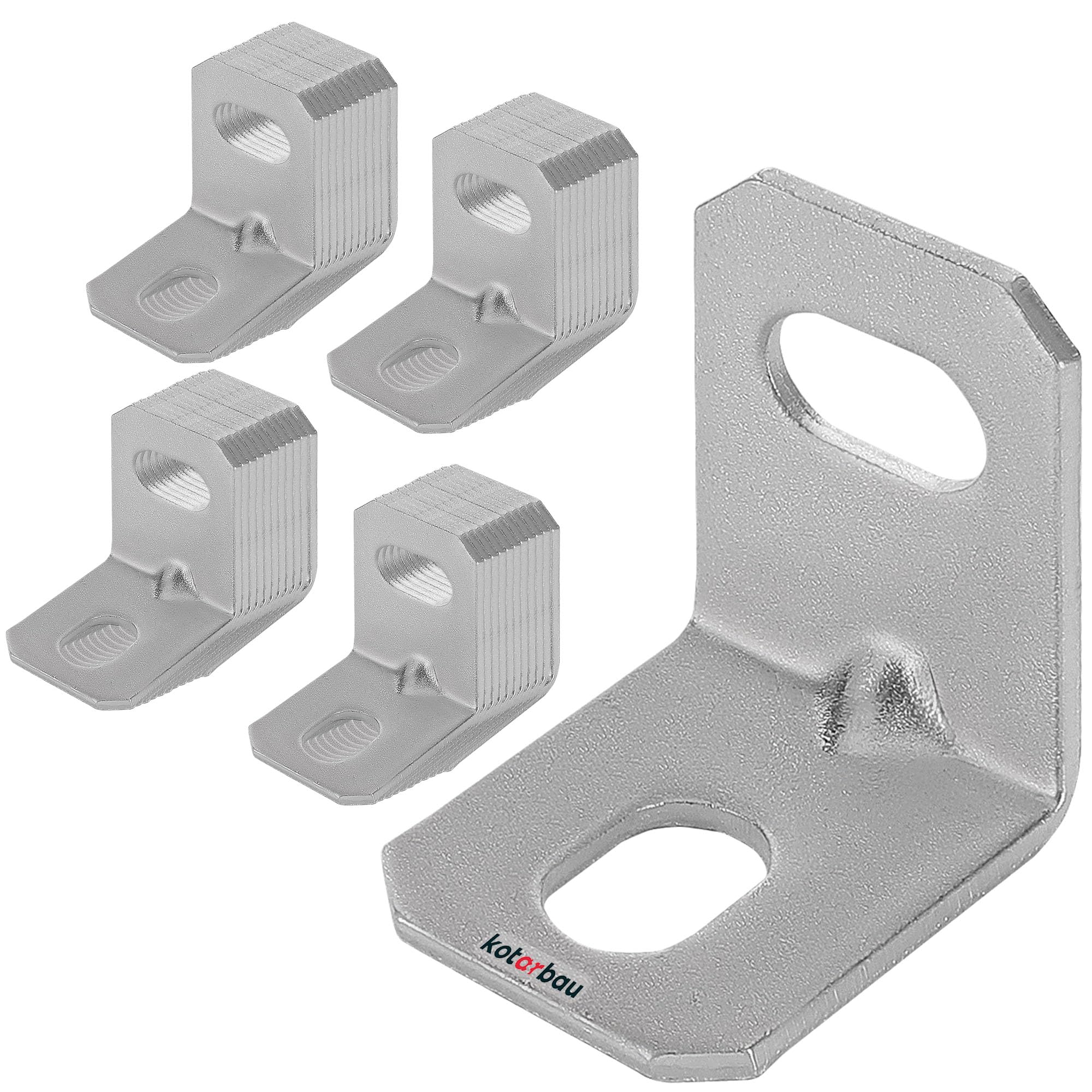 KOTARBAU Adjustment angle 25 x 25 x 18 mm bezel angle connector Euro angle slotted hole adjustment opening beading wood connector mounting angle (50)