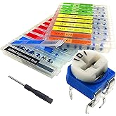 EEEEE 19 Values 152 pcs 100 Ohm- 2M Ohm Variable Resistor 6mm RM065 Potentiometer kit Assortment Kit Individual Compartment w