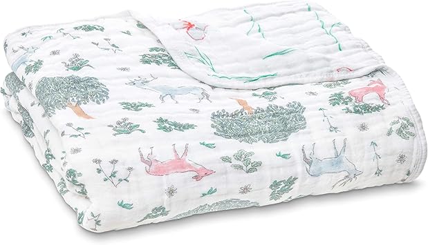 Aden Anais Dream Blanket Boutique Musselin Babydecken Fur Madchen Jungen Ideale Leichte Decke Fur Neugeborene Kinderbett Unisex Kleinkind Saugling Bettwasche Dusche Registry Geschenk Forest