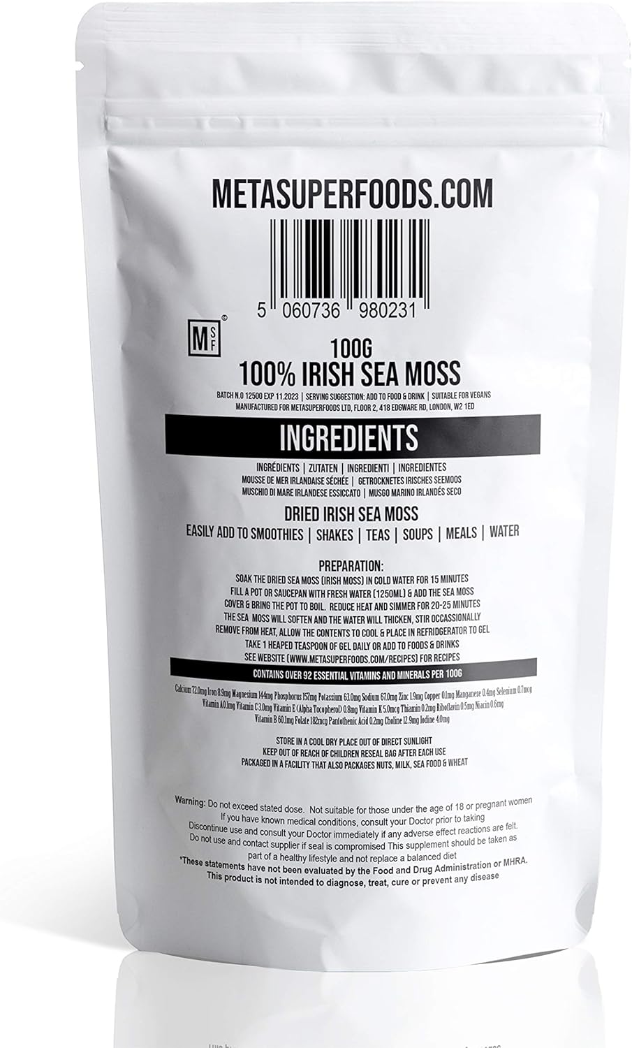 Dried Irish Sea Moss 100g, 100 g (Pack of 1) - Image 3