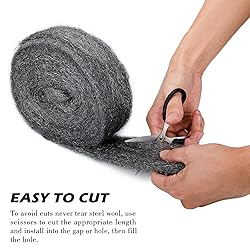 30Ft(10oz) Steel Wool Roll, Coarse Wire Fabric for