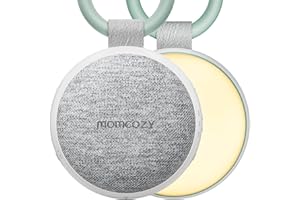 Momcozy Portable Sound Machine with Night Light, White Noise Sound Machine for Baby, 20 Soothing Sounds, Sound Therapy, Long-Lasting Power, Timer, Clips on Stroller, Baby Shower Gifts