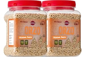 BARON'S Baron’s Orzo Pasta Original | 2 Pack of 21.16oz Kosher Jars | Natural Israeli Rice-Shaped Orzo for Soups, Casseroles & Salads | Cooks in 10 Minutes for Creamy & Delicious Risotto’s or Rice Pilaf