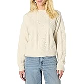 Amazon Essentials (Demi's Pick) Women's Relaxed-Fit Cable Crewneck Sweater