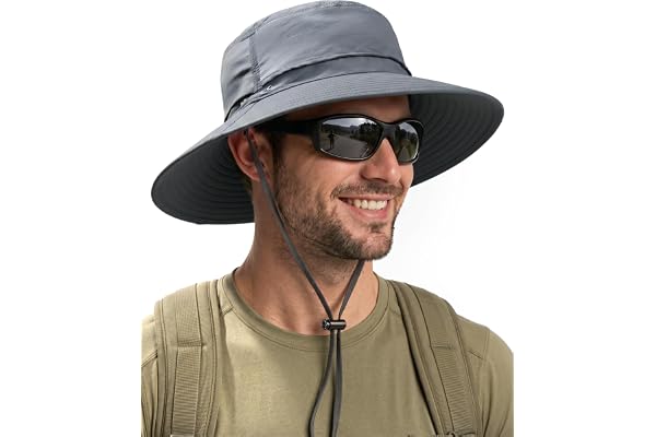 FEWTUR Unisex UPF 50+ Sun Hat 8.5cm Wide Brim Breathable | Lightweight Fabric For Comfortable Fit, Multi Colors, 60cm 62cm Si