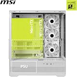 MSI MAG PANO 110R PZ White Mid-Tower Gaming Case supports 400mm GPU view 4