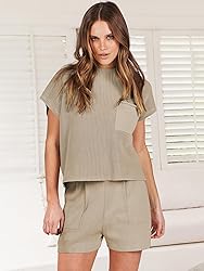 ANRABESS Women's Two Piece Summer Outfits Knit