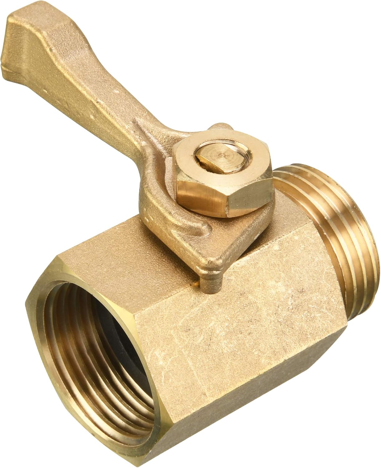 M MINGLE Heavy Duty Brass Garden Hose Shut Off Valve, 3/4 Inch, 2-Pack with 2 Hose Washers : Garden & Outdoor