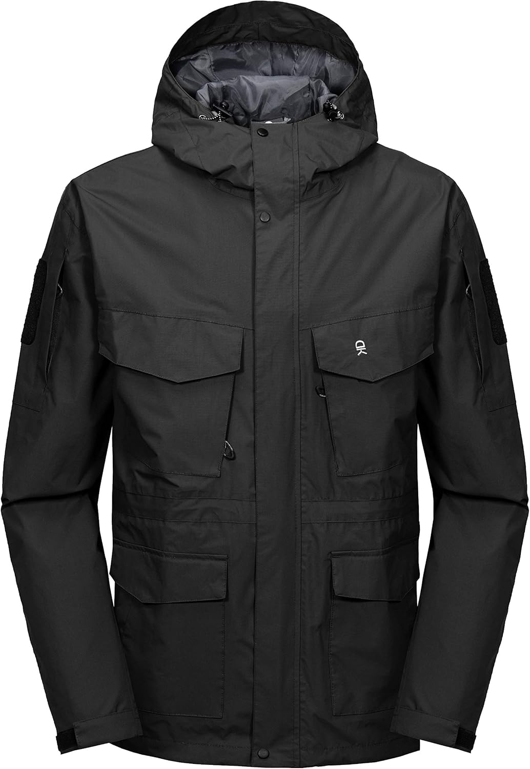 Little Donkey Andy Men's Waterproof Work Rain Jacket 12 Pockets Lightweight Outdoor Hiking Windbreaker Rain Coat: Clothing