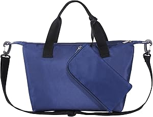 ORASANT Lunch Bag Lunch Tote, Waterproof and Leakproof Insulated Lunch Box for Women with Side Pockets and Detachable Shoulder Strap, Navy Blue