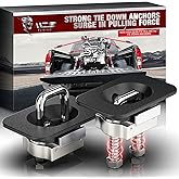 MZS Tie Down Anchors, All Metal Retractable D-Ring Compatible with Ram / F150 / Silverado/Sierra / /F250 F350/ Ranger - 4000 LBS Capacity - Top Side of 2