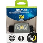 Nite Ize Radiant RH2 PowerSwitch Rechargeable Headlamp - Hands-Free Flashlight Alternative - Headlamp for Backpack Gear, Camping Equipment &amp; More - Waterproof &amp; Lightweight - Black/Grey