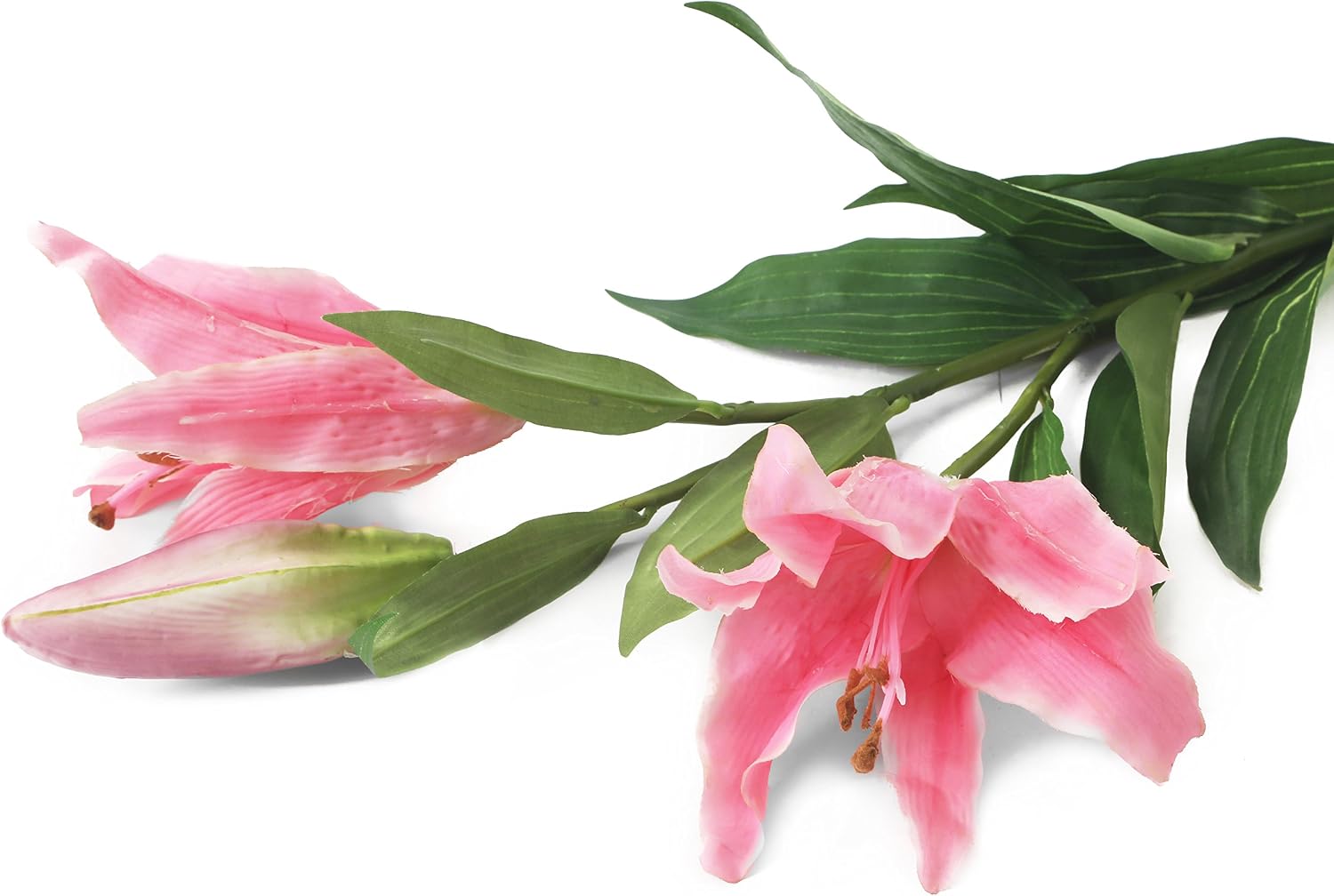 Floral Elegance Artificial 87cm Single Stem Pink Oriental Lily Flowers x 6, Half a Dozen - Image 5