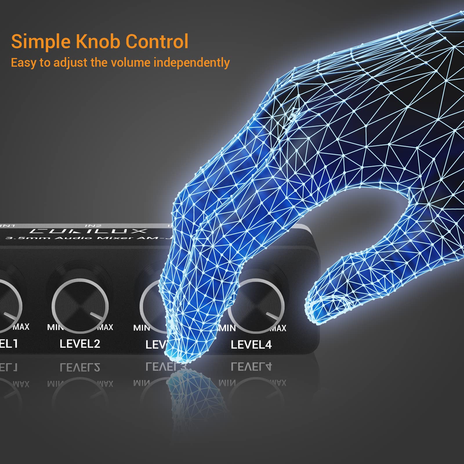 Audio Splitter Box, 12dB Gain Metal Passive Stereo Mixer met Connector voor Kleine Club voor CD-spelers voor Outdoor Optredens Audio Splitter Box, 12dB Gain Metal Passive Stereo Mixer met Connector voor Kleine Club voor CD-spelers voor Outdoor Optredens