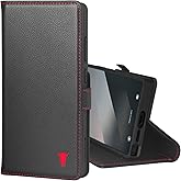 TORRO Premium Leather Case Compatible with Samsung Galaxy S25 Ultra 5G (6.9”) 2025 – Genuine Leather Wallet Flip Folio Case with Kickstand and Card Slots (Black) | 6.9", 2025, Genuine Leather, with Kickstand, and Card Slots