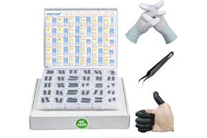CHIPNEW Learning +Repair +Collector's Kit 60Pcs 30-in-1 IC Assortment Kit: Logic Gates 74HCXX+CD40XX, 555Timers, LM358 Amplifiers, Transistors & More! with Cushioned Organizer & ESD Protection Gear