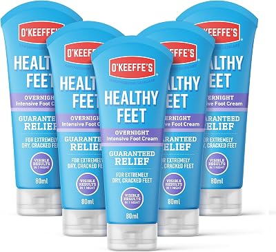O’Keeffe’s Healthy Feet Overnight 5 x 80ml Tubes Intensive Foot Cream