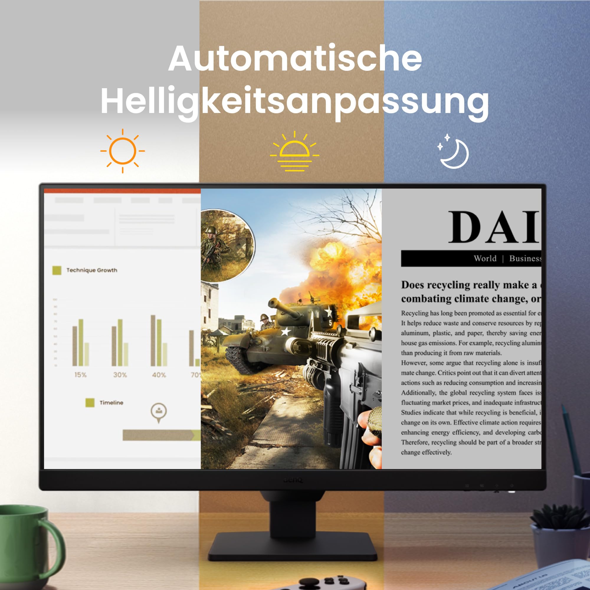 BenQ GW2790E 27 Zoll Eye-Care Gaming Monitor, 100Hz, 1920x1080p, IPS, integrierte Lautsprecher, Wandhalterung, Thin Bezel, Smarte Helligkeitsanpassung, 2X HDMI, DisplayPort 7