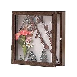 DEMAIKE 10x10 Shadow Box Frame with Linen