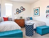 DOKEHOM 20-Inch Freestanding Collapsible Laundry Basket with Lid Blue Star Large view 7