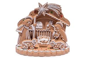 Hodao Christmas Nativity Sets Indoor Xmas Gingerbread Decoration Christmas Decor Holy Family Gingerbread Nativity Scene Gifts - Xmas Party Home Decor