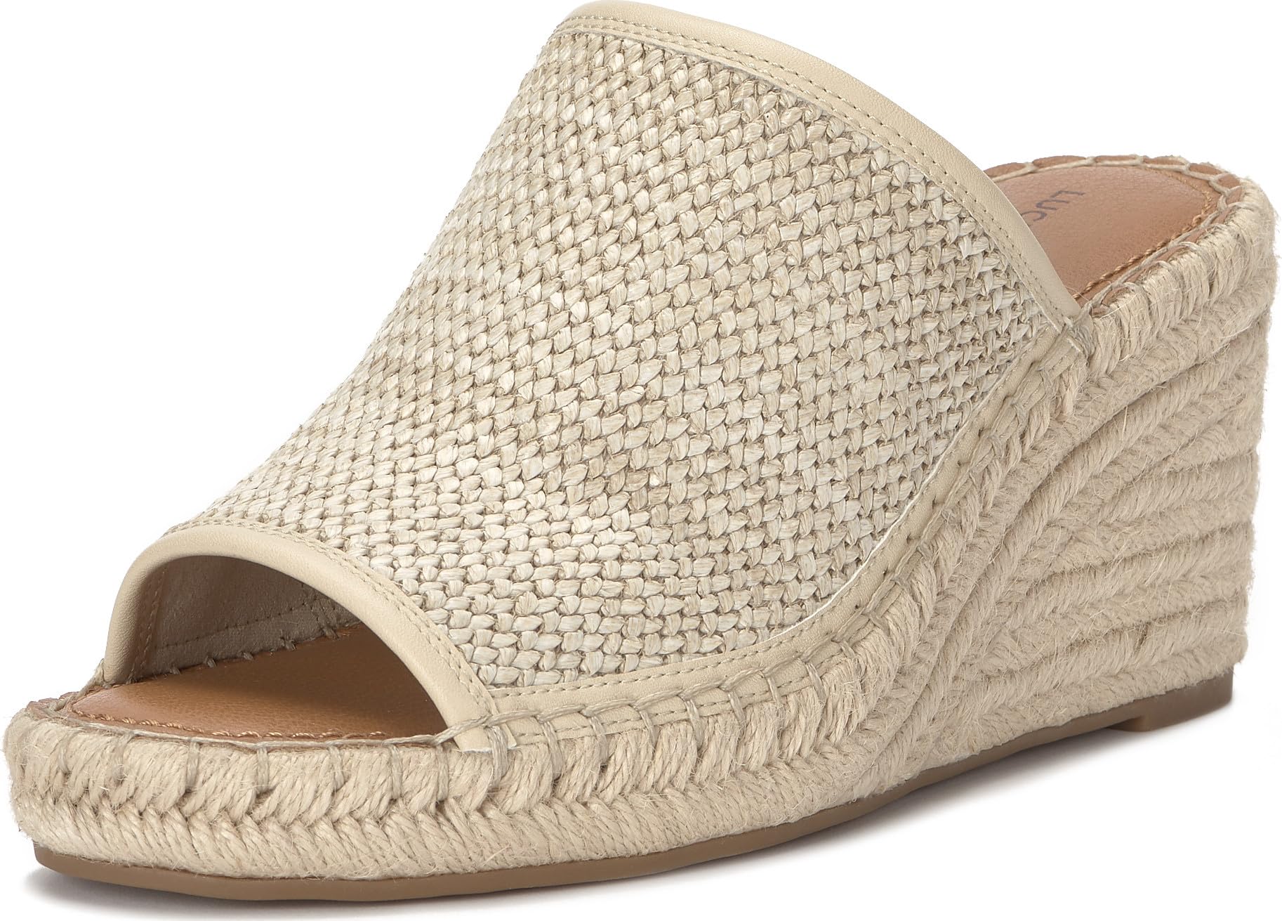 Lucky Brand Cabriah Woven Espadrille Wedge Sandal, Stucco/Stucc, 8.5